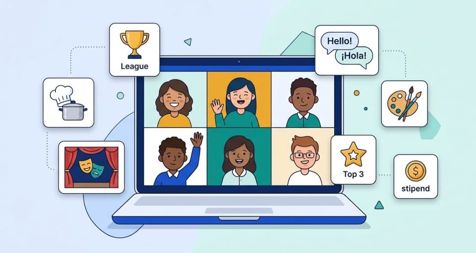 Students from around the world joining SHKOLA clubs, leagues, and workshops online