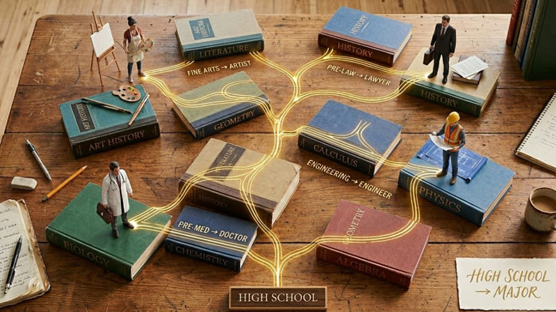 how to choose a high school path based on future major